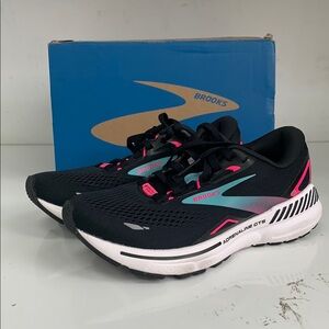 Brooks Women's Adrenaline GTS Running Shoes - Black, Pink, and Blue